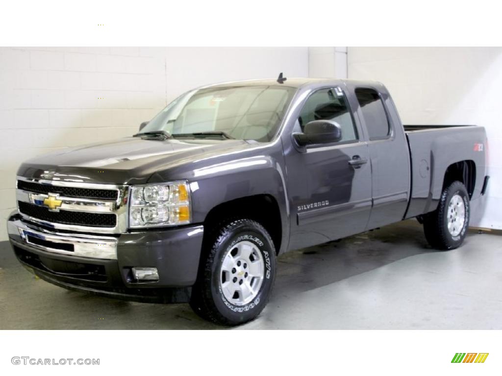 2011 Silverado 1500 LT Extended Cab 4x4 - Taupe Gray Metallic / Ebony photo #3