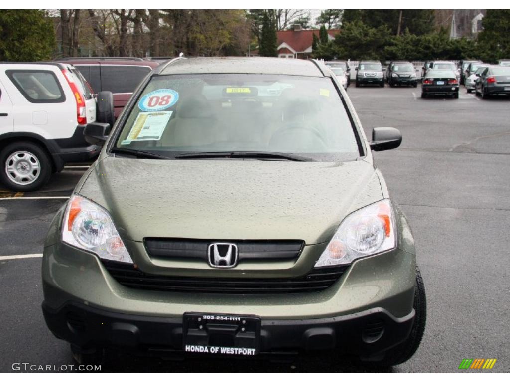 2008 CR-V LX 4WD - Green Tea Metallic / Ivory photo #2