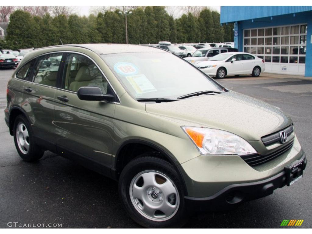 2008 CR-V LX 4WD - Green Tea Metallic / Ivory photo #3