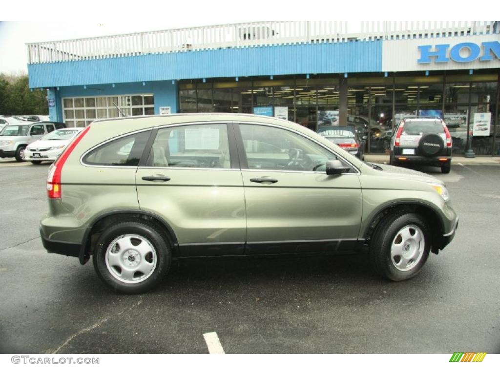 2008 CR-V LX 4WD - Green Tea Metallic / Ivory photo #4