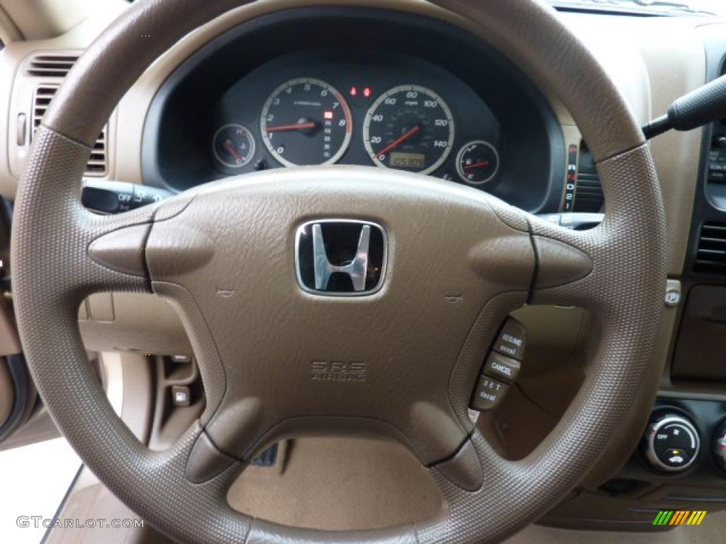 2003 Honda CR-V LX 4WD Saddle Steering Wheel Photo #48373336
