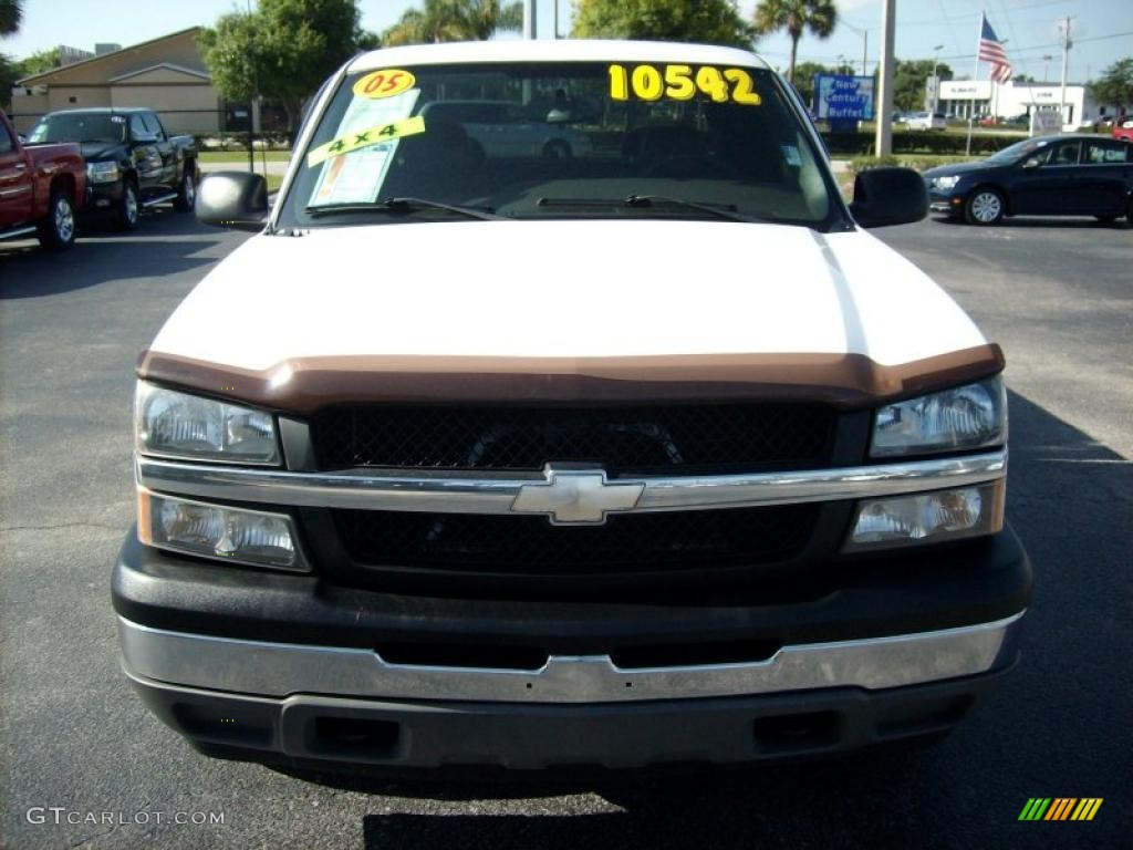 2005 Silverado 1500 LS Extended Cab 4x4 - Summit White / Dark Charcoal photo #2