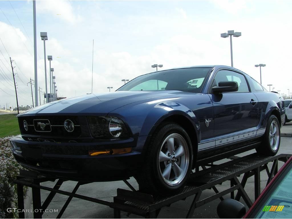 2009 Mustang V6 Premium Coupe - Vista Blue Metallic / Dark Charcoal photo #1