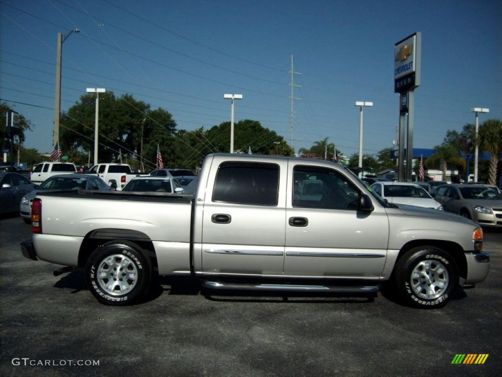 2005 Sierra 1500 SLT Crew Cab - Silver Birch Metallic / Dark Pewter photo #4