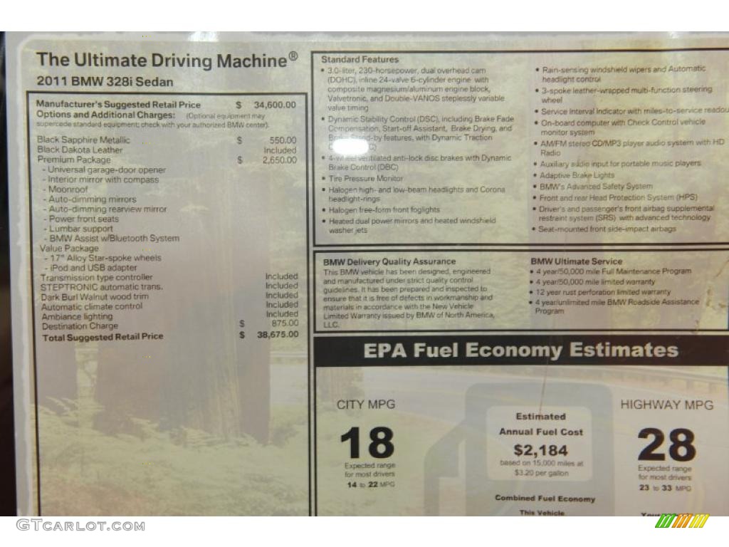 2011 3 Series 328i Sedan - Black Sapphire Metallic / Black Dakota Leather photo #23