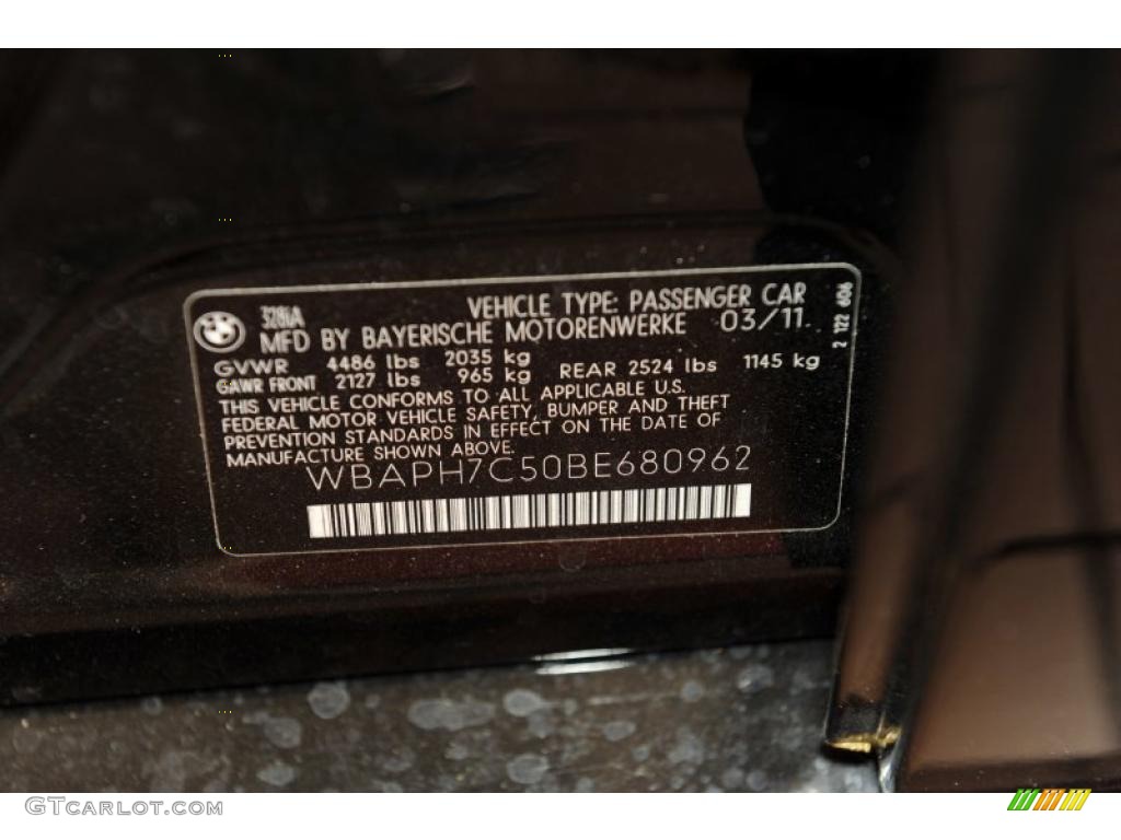 2011 3 Series 328i Sedan - Jet Black / Black Dakota Leather photo #6