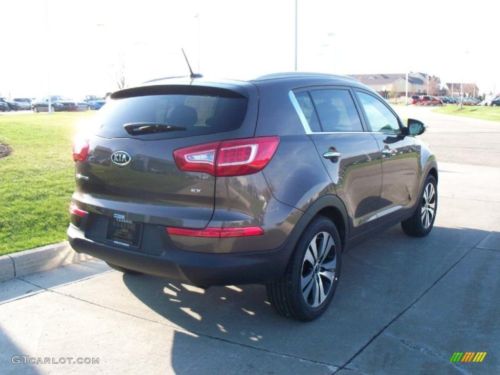 2011 Sportage EX AWD - Sand Track / Alpine Gray photo #2