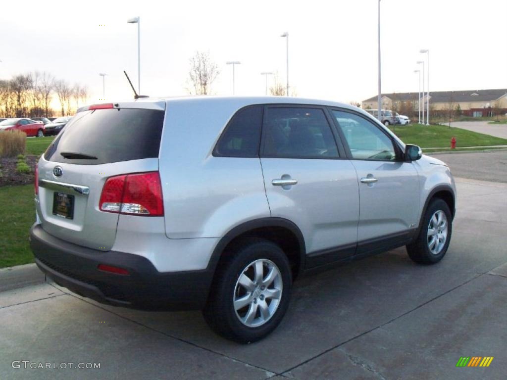 2011 Sorento LX AWD - Bright Silver / Gray photo #5