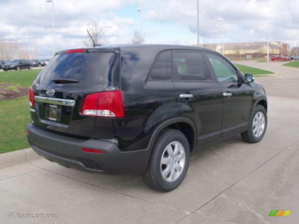 2011 Sorento LX - Ebony Black / Black photo #4