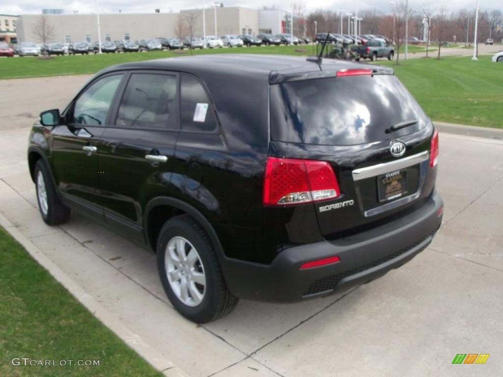 2011 Sorento LX - Ebony Black / Black photo #6