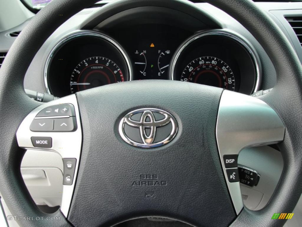 2011 Toyota Highlander Standard Highlander Model Ash Steering Wheel Photo #48382220