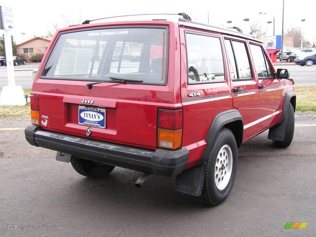 1992 Cherokee Sport 4x4 - Red / Gray photo #4