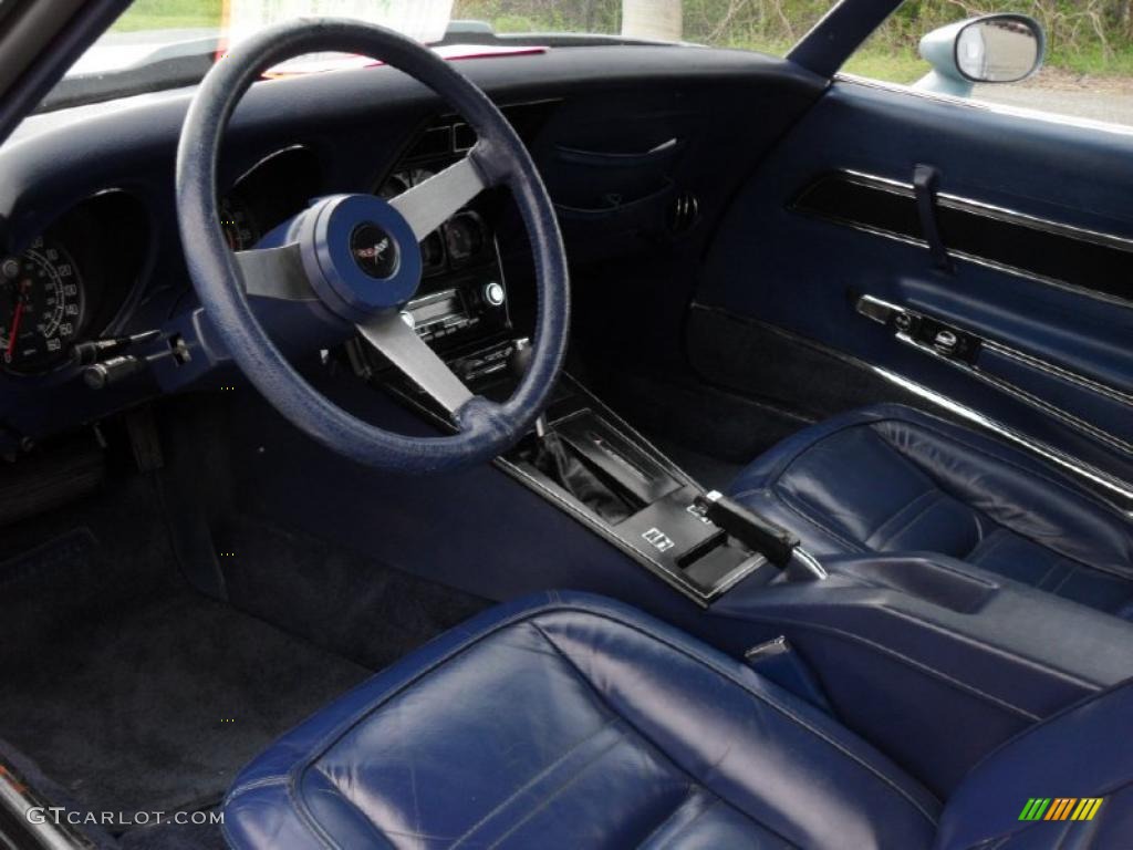Blue Interior 1977 Chevrolet Corvette Coupe Photo 48386202