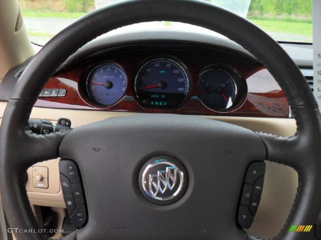 2008 Buick Lucerne CXS Cocoa/Cashmere Steering Wheel Photo #48386478