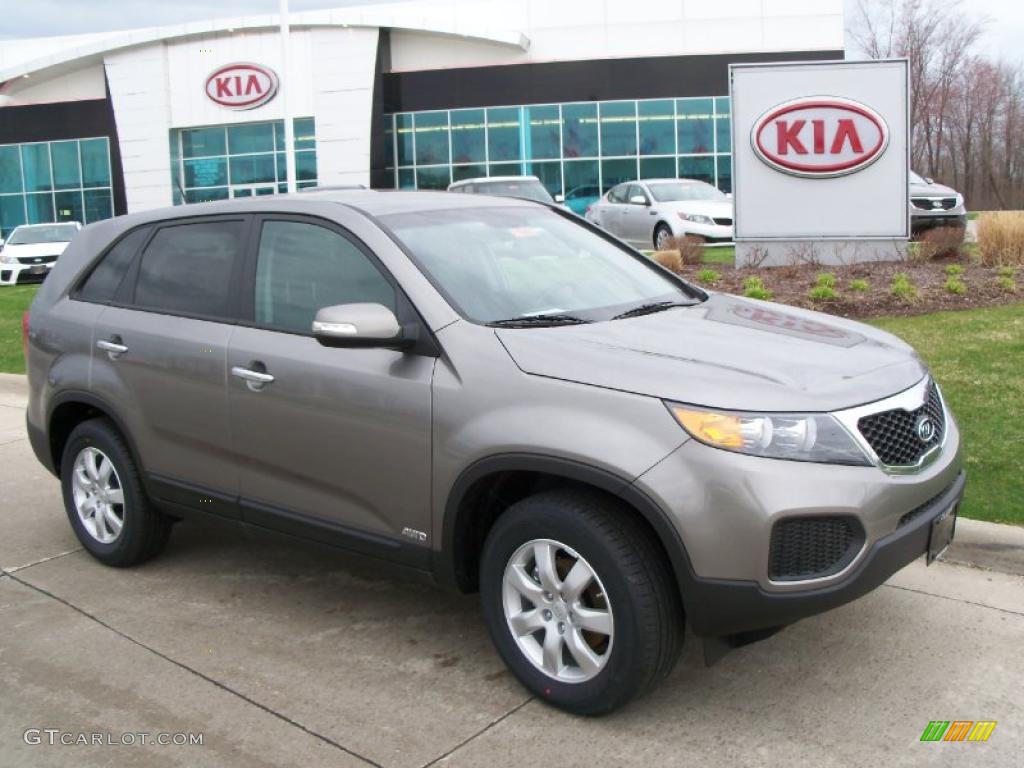 2011 Sorento LX AWD - Titanium Silver / Black photo #1