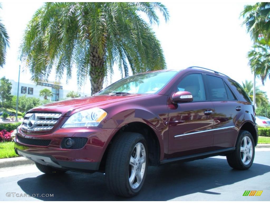 Barolo Red Metallic 2008 Mercedes-Benz ML 350 4Matic Exterior Photo #48388938