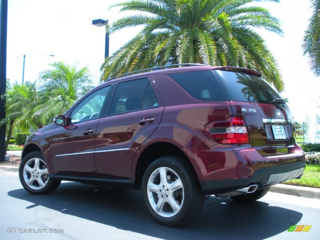 Barolo Red Metallic 2008 Mercedes-Benz ML 350 4Matic Exterior Photo #48389022