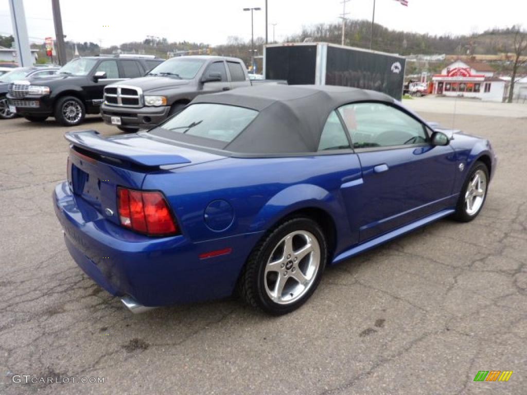 2004 Mustang GT Convertible - Sonic Blue Metallic / Dark Charcoal photo #4