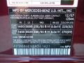 544: Barolo Red Metallic 2008 Mercedes-Benz ML 350 4Matic Color Code
