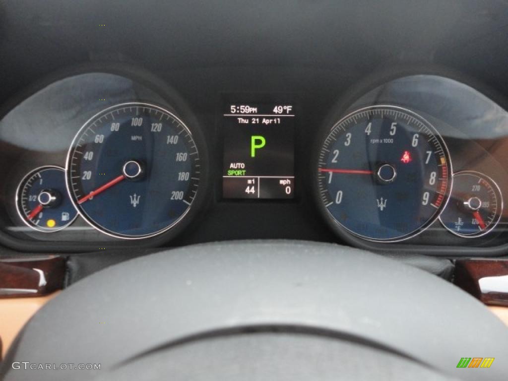 2011 Maserati GranTurismo S Automatic Gauges Photo #48389391