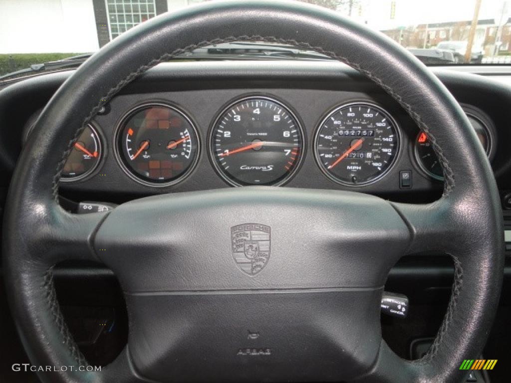 1997 Porsche 911 Carrera S Coupe Black Steering Wheel Photo #48390420