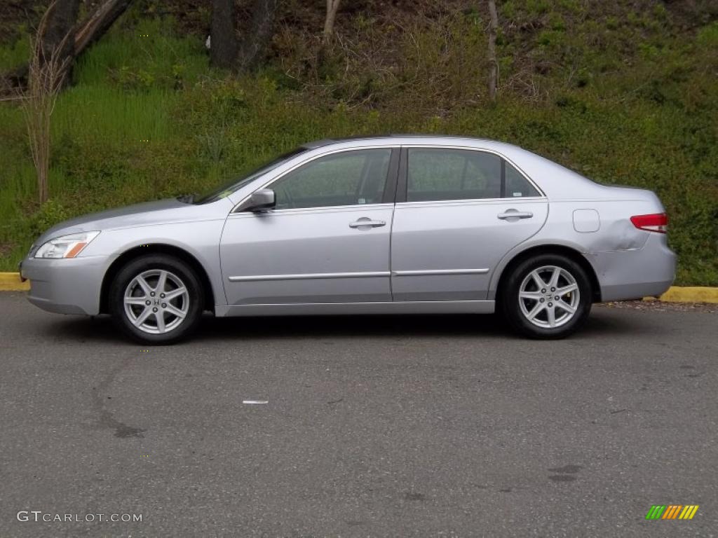 2003 Accord EX V6 Sedan - Satin Silver Metallic / Black photo #2