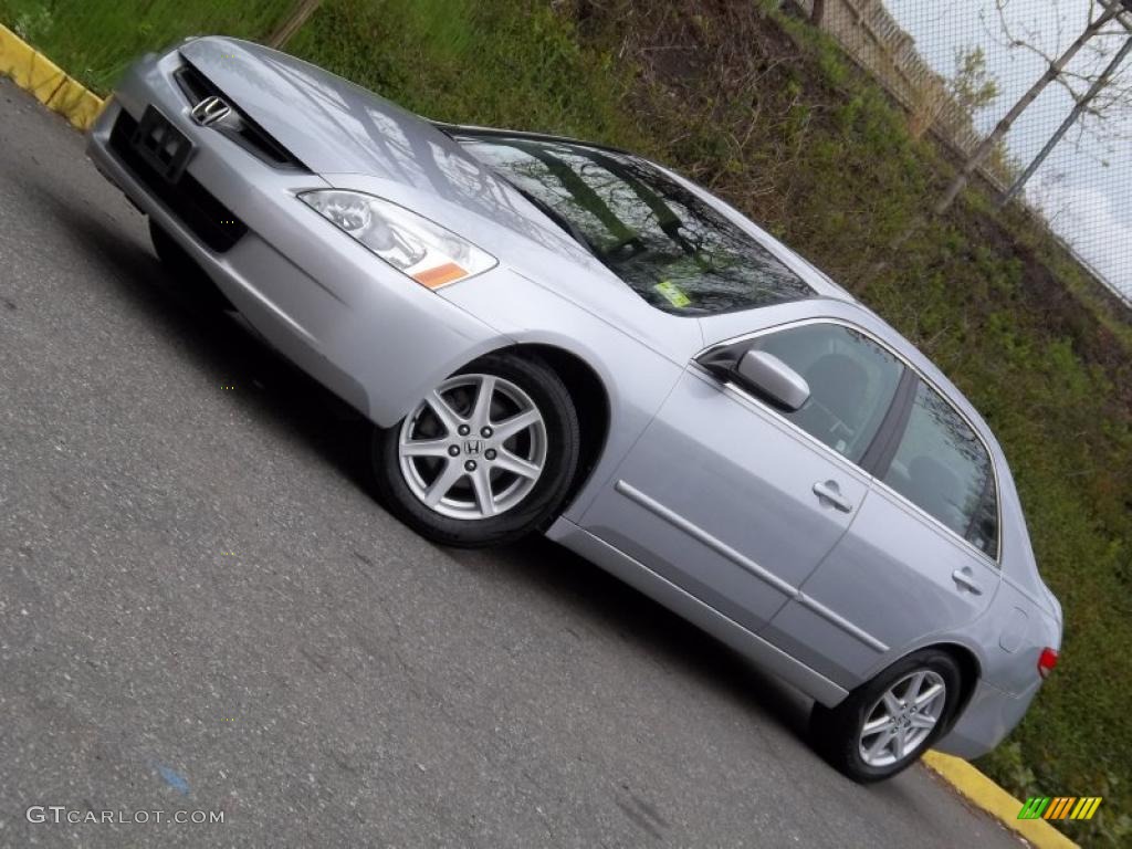 2003 Accord EX V6 Sedan - Satin Silver Metallic / Black photo #28
