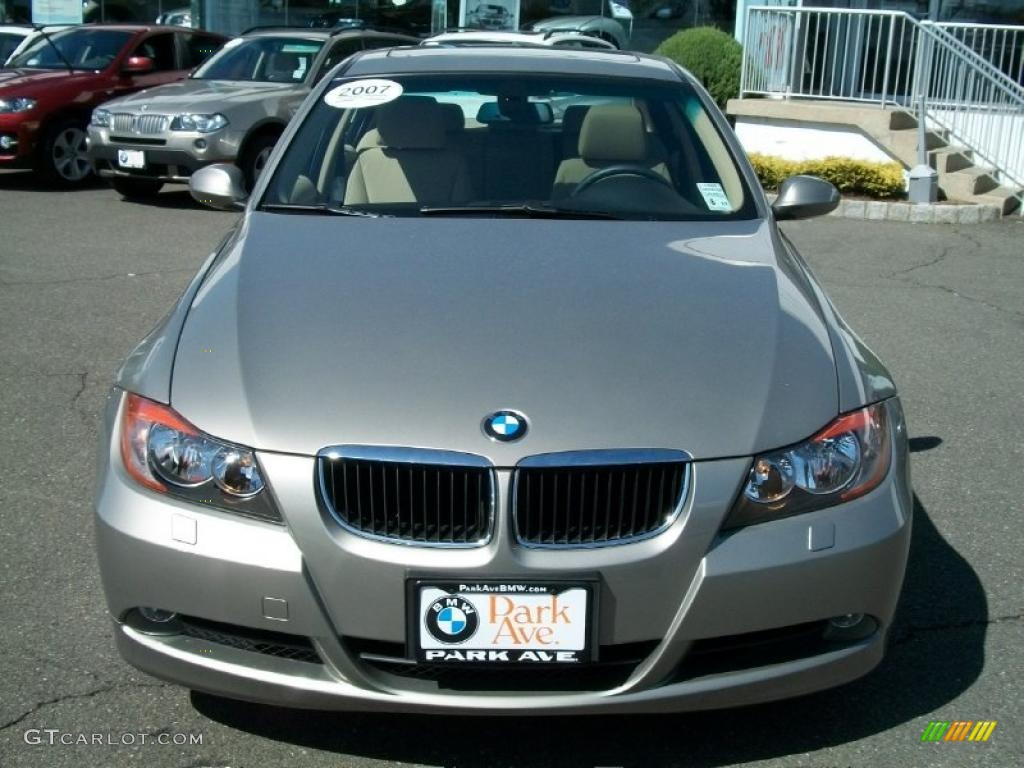 2007 3 Series 328xi Sedan - Platinum Bronze Metallic / Beige photo #2