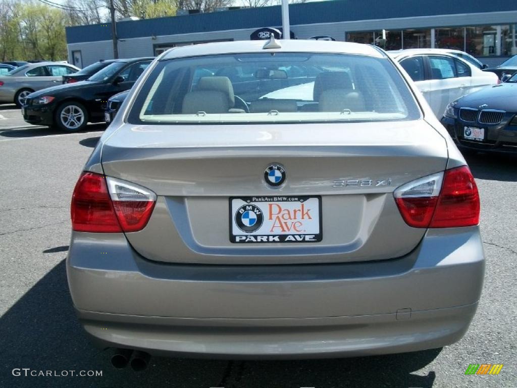 2007 3 Series 328xi Sedan - Platinum Bronze Metallic / Beige photo #6