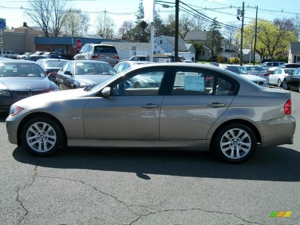 2007 3 Series 328xi Sedan - Platinum Bronze Metallic / Beige photo #8