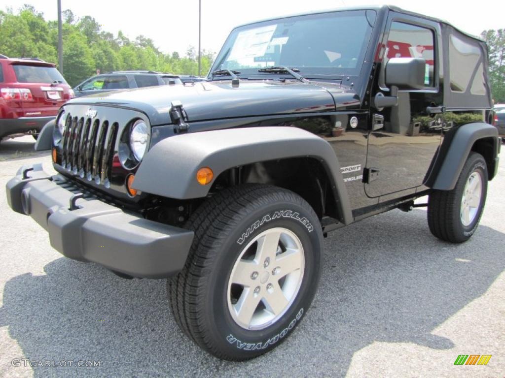 2011 Wrangler Sport S 4x4 - Black / Black photo #3