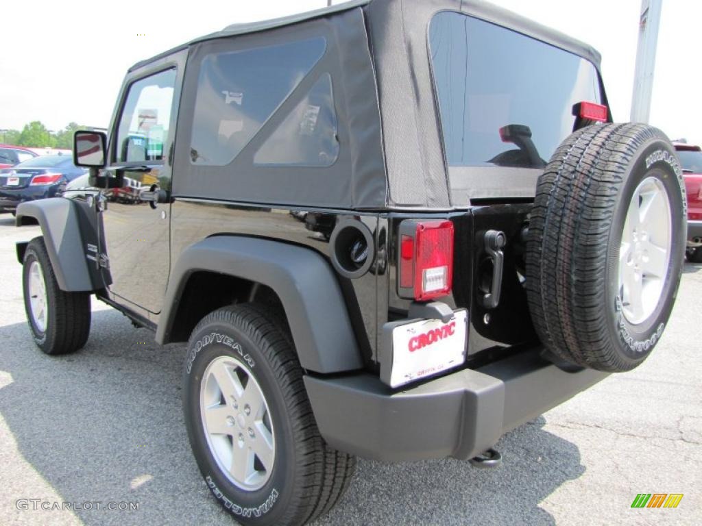 2011 Wrangler Sport S 4x4 - Black / Black photo #5