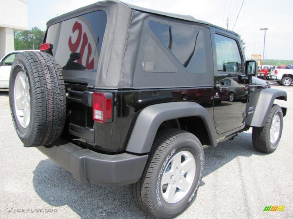 2011 Wrangler Sport S 4x4 - Black / Black photo #7