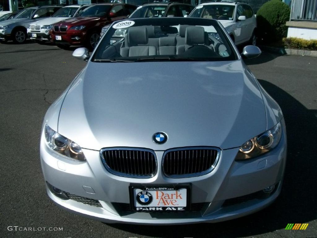 2008 3 Series 335i Convertible - Titanium Silver Metallic / Gray photo #2