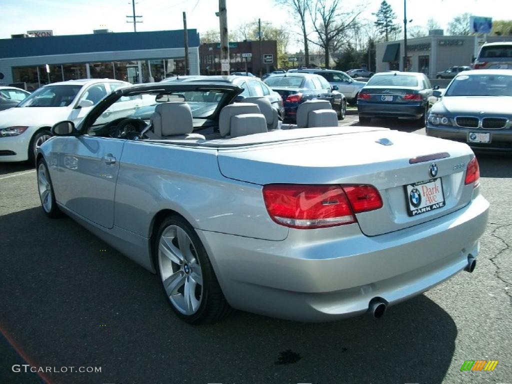 2008 3 Series 335i Convertible - Titanium Silver Metallic / Gray photo #7