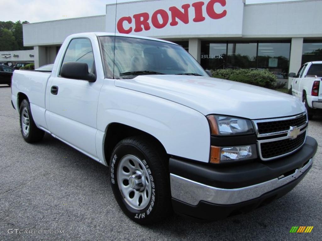 2006 Silverado 1500 Work Truck Regular Cab - Summit White / Dark Charcoal photo #1