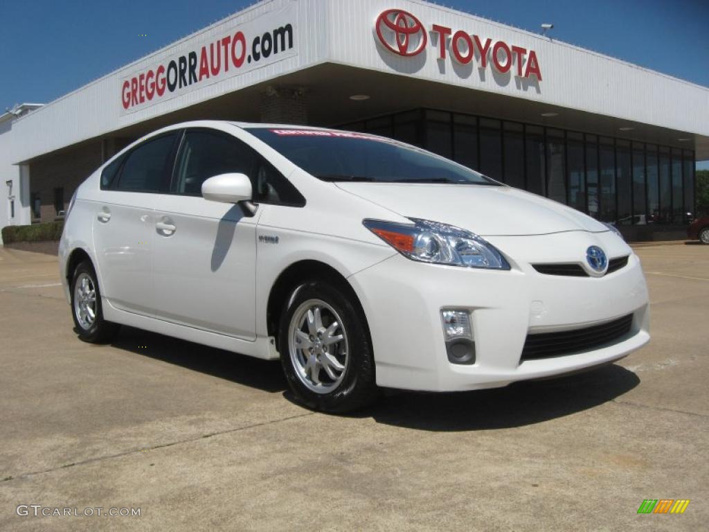 2010 Prius Hybrid II - Blizzard White Pearl / Dark Gray photo #1
