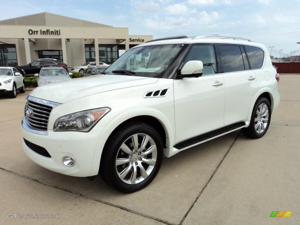 2011 QX 56 - Moonlight White / Wheat photo #1