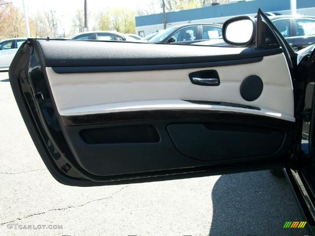 2011 3 Series 335i xDrive Coupe - Jet Black / Oyster/Black Dakota Leather photo #9