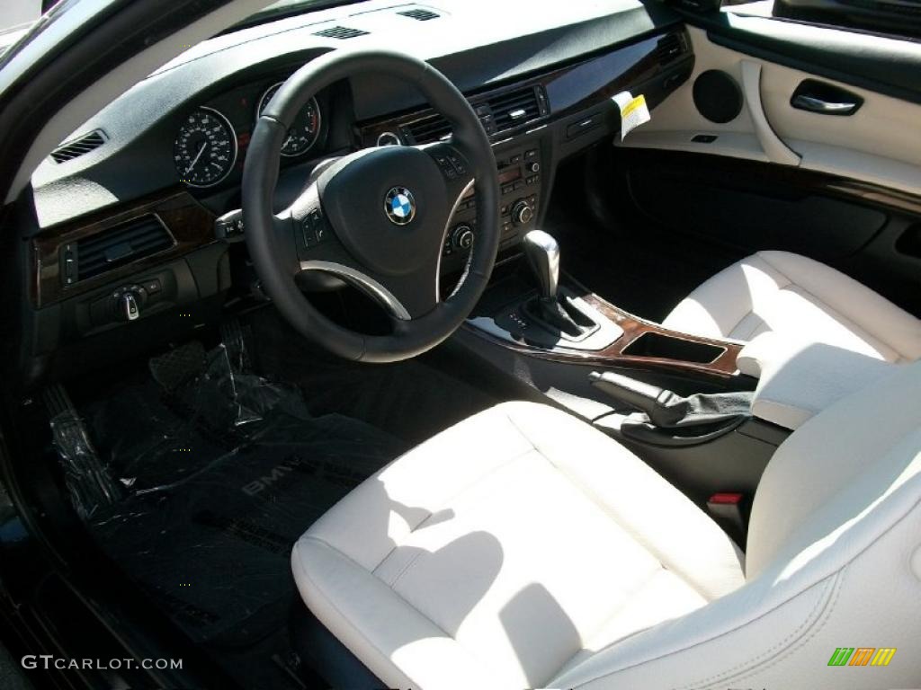 Oyster/Black Dakota Leather Interior 2011 BMW 3 Series 335i xDrive Coupe Photo #48398154