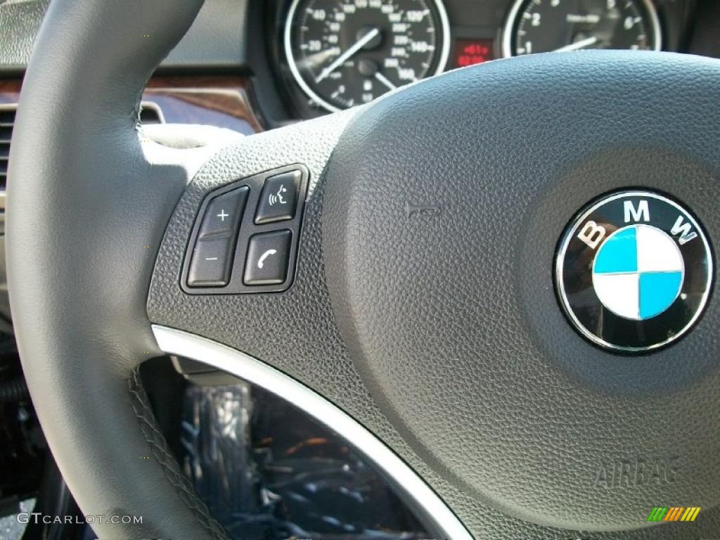 2011 3 Series 335i xDrive Coupe - Jet Black / Oyster/Black Dakota Leather photo #16
