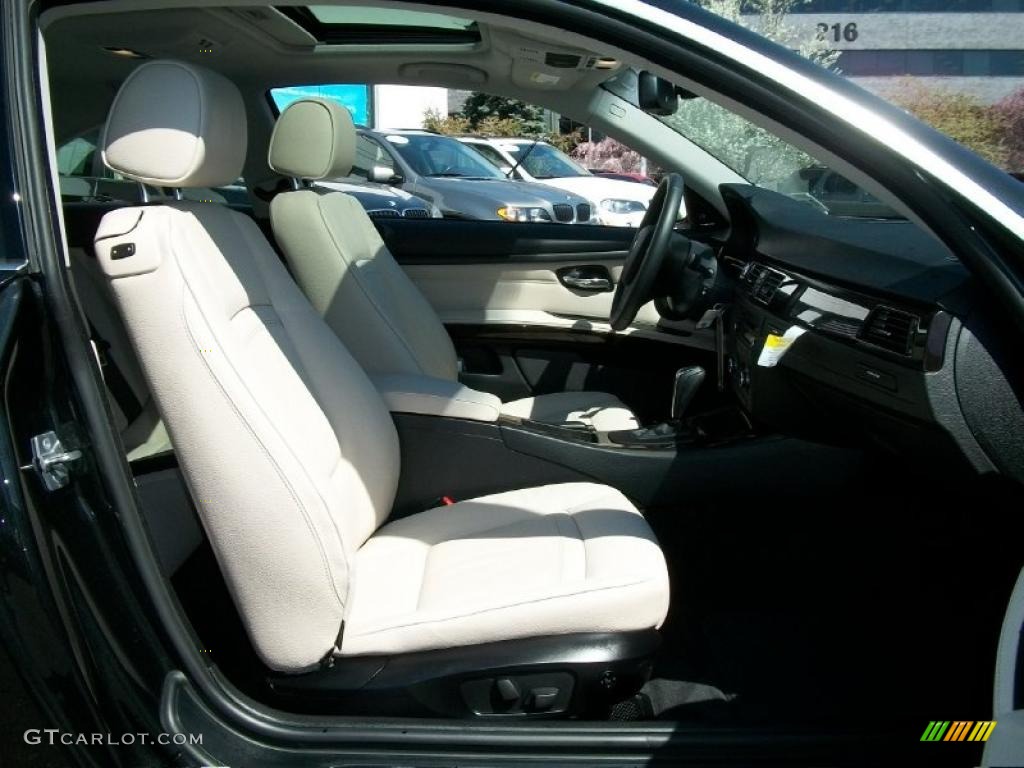 2011 3 Series 335i xDrive Coupe - Jet Black / Oyster/Black Dakota Leather photo #28