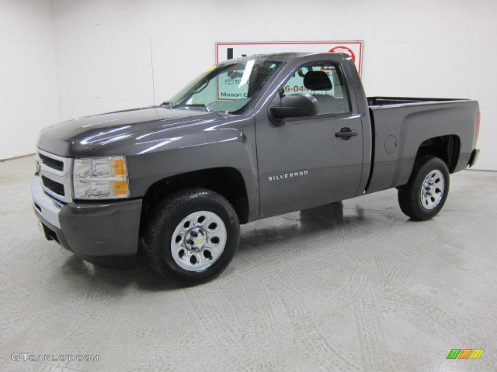 2010 Silverado 1500 LS Regular Cab - Taupe Gray Metallic / Dark Titanium photo #27