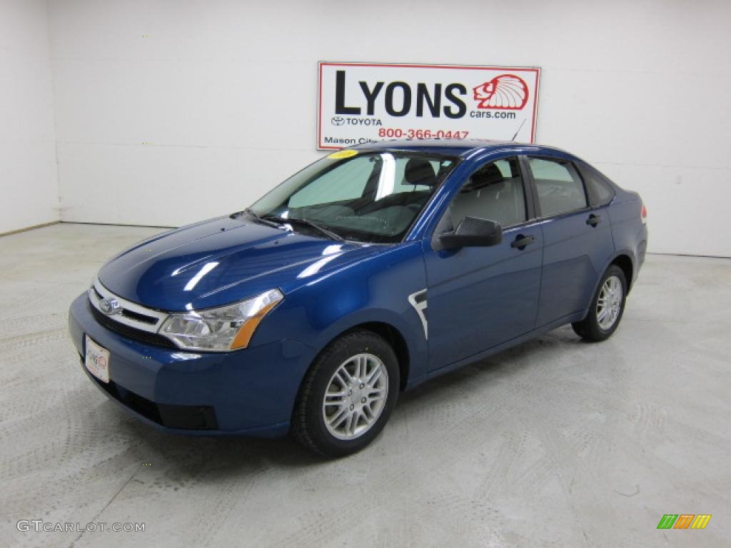 2008 Focus SE Sedan - Vista Blue Metallic / Charcoal Black photo #1