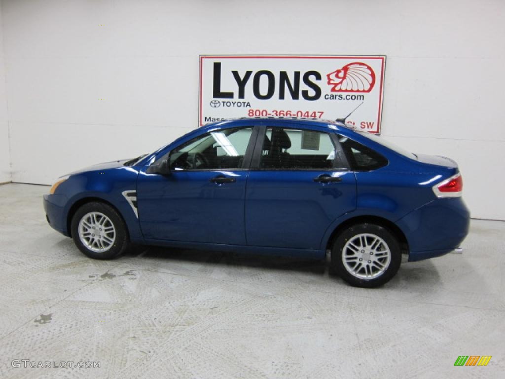 2008 Focus SE Sedan - Vista Blue Metallic / Charcoal Black photo #33