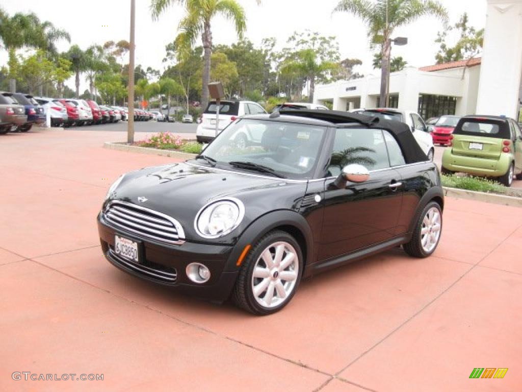 2009 Cooper Convertible - Midnight Black / Black/Grey photo #1