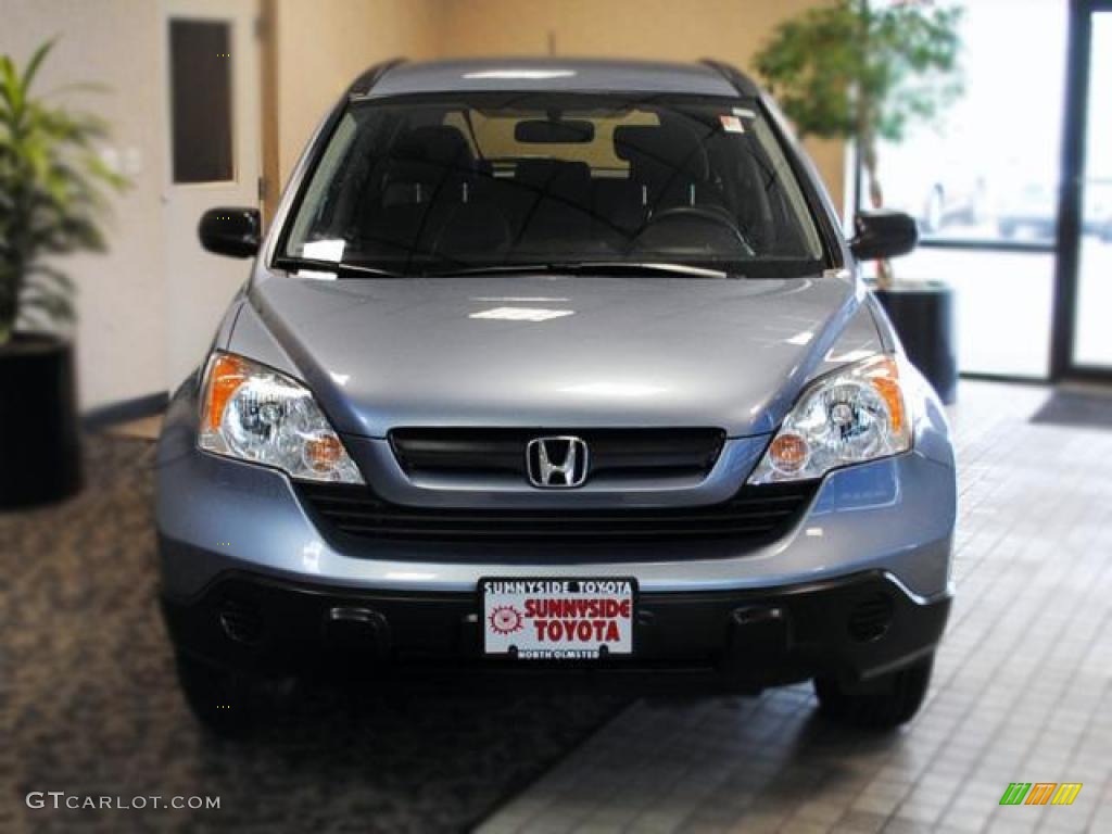 2008 CR-V LX 4WD - Glacier Blue Metallic / Gray photo #3