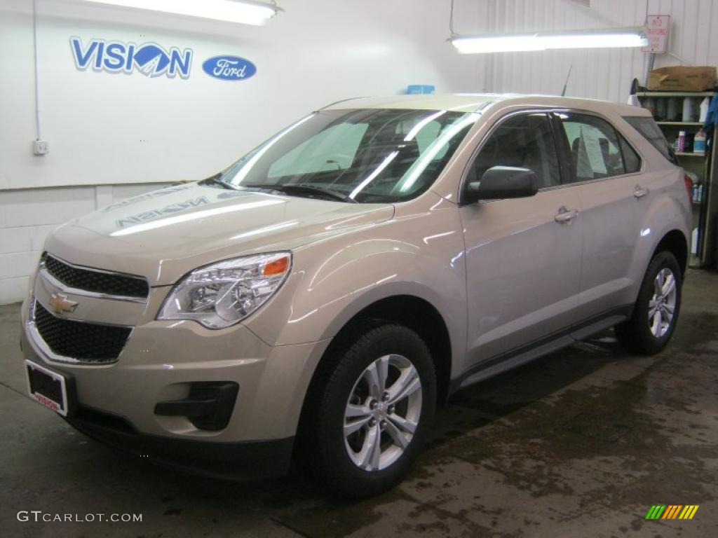 2010 Equinox LS - Gold Mist Metallic / Jet Black/Light Titanium photo #1
