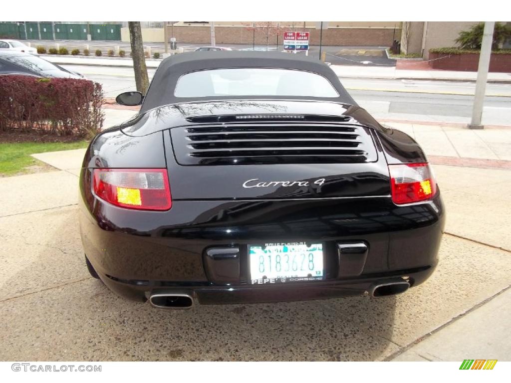 2008 911 Carrera 4 Cabriolet - Black / Black photo #5