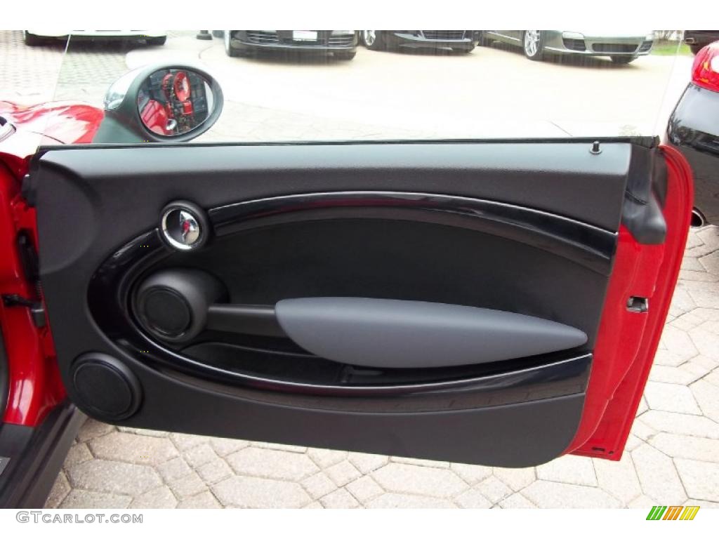 2008 Mini Cooper S Hardtop Punch Carbon Black Door Panel Photo #48407503